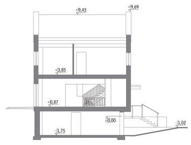 Проект двухэтажного дома _BCC286 - Uniwersalny (bli?niak, podpiwniczony)