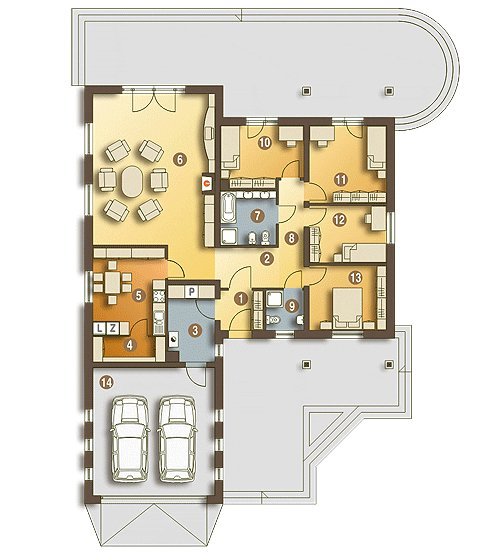 Проект одноэтажного дома _Cyrus II