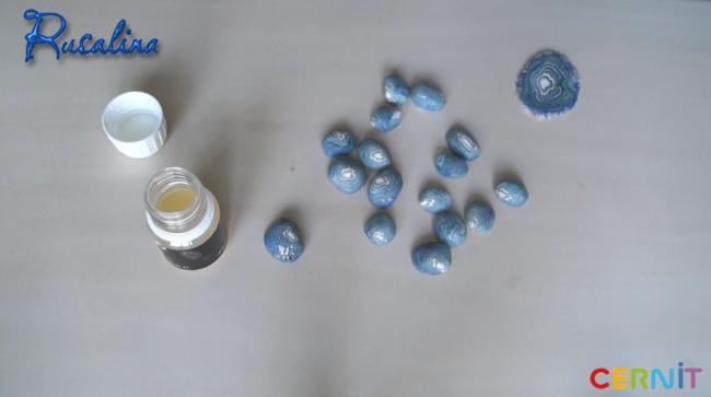 Імітація блакитного агата з пластики