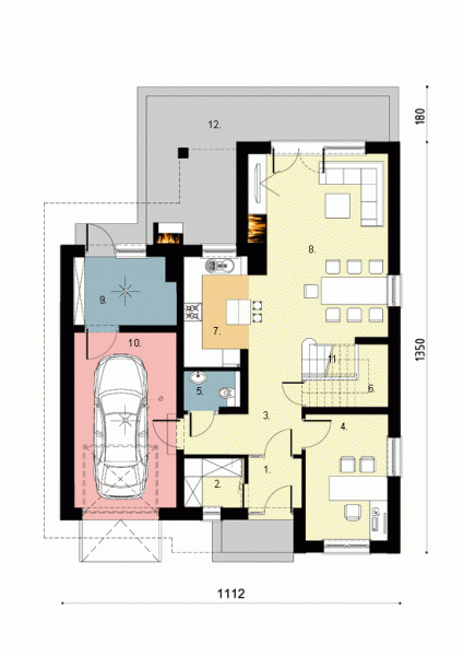 Проект двухэтажного дома _D87