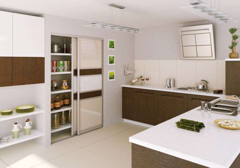 раздвижные двери для кухонного шкафа или кладовки 